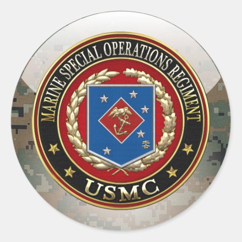 Marine Special Operations Regiment MSOR 3D Classic Round Sticker