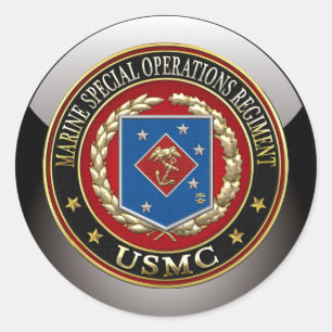 Marine Special Operations Regiment (MSOR) [3D] Classic Round Sticker