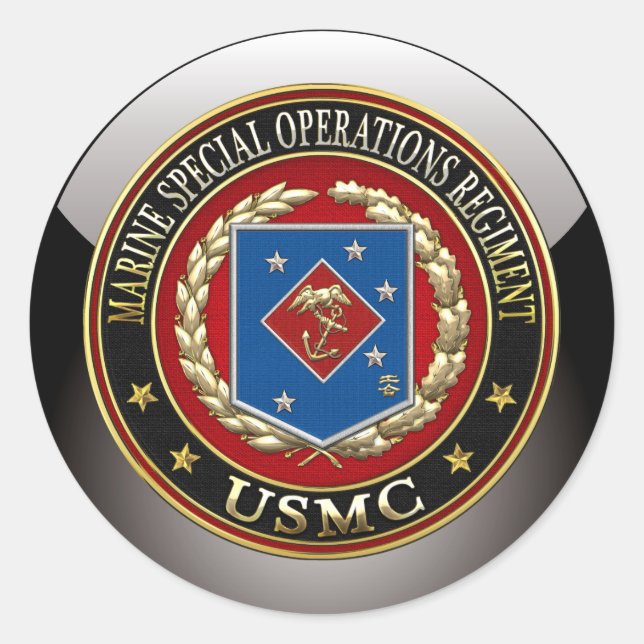 Marine Special Operations Regiment (MSOR) [3D] Classic Round Sticker (Front)