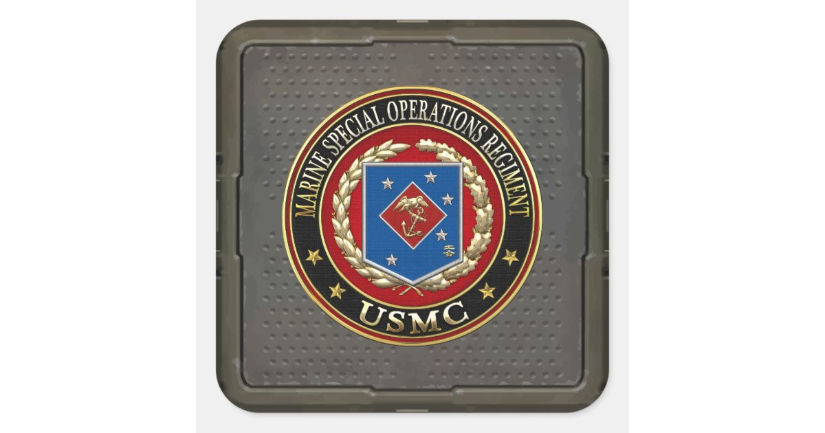 Marine Special Operations Regiment (MSOR) [3D] Square Sticker | Zazzle