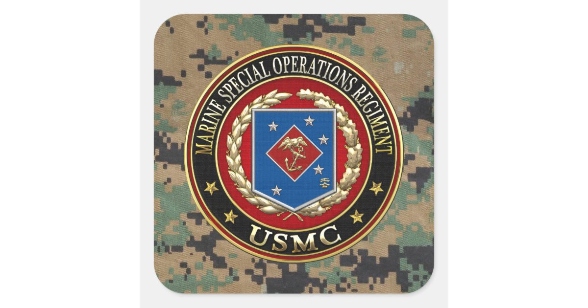 Marine Special Operations Regiment (MSOR) [3D] Square Sticker | Zazzle