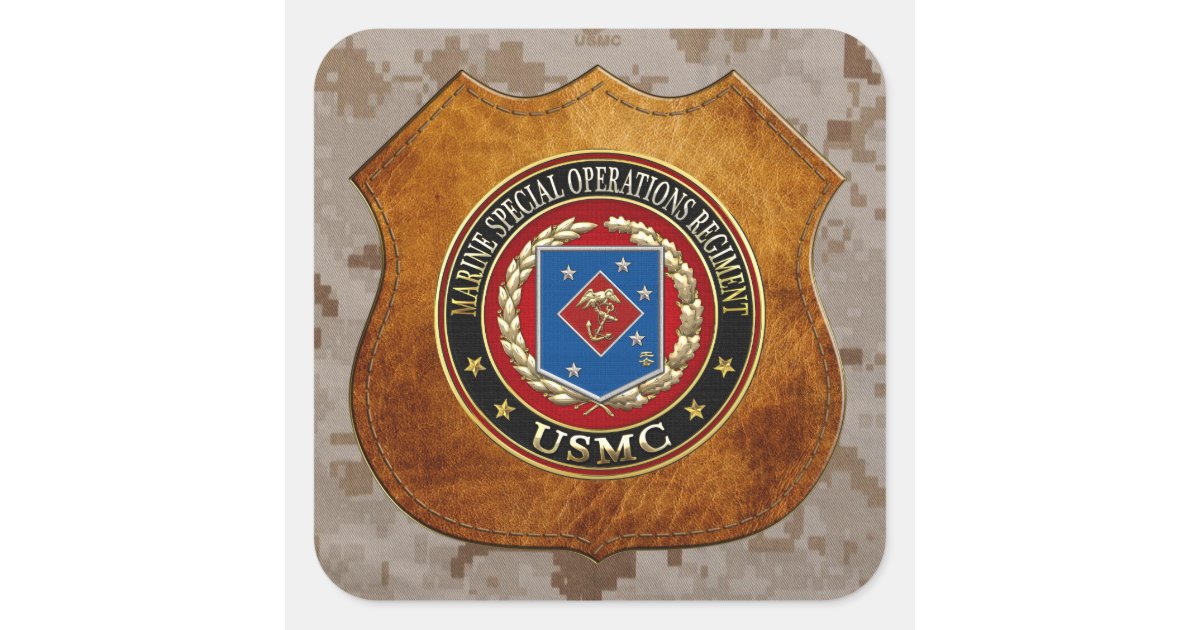 Marine Special Operations Regiment (MSOR) [3D] Square Sticker | Zazzle