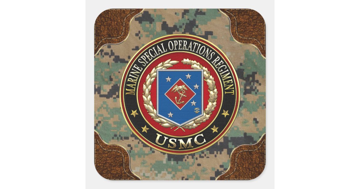Marine Special Operations Regiment (MSOR) [3D] Square Sticker | Zazzle