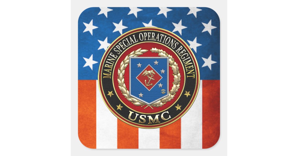 Marine Special Operations Regiment (MSOR) [3D] Square Sticker | Zazzle