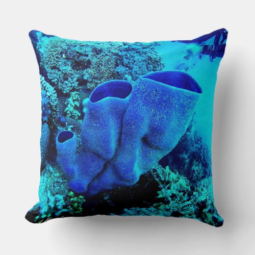 Marine sponge Throw Pillow 