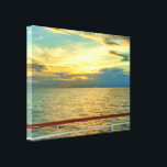 Marine Sunrise Canvas Print<br><div class="desc">A scene looking seaward just after daybreak from a cruise ship in the Caribbean Sea. There are few things more inspiring that the sweeping beauty presented by a sunrise over the vast expanse of the ocean.</div>