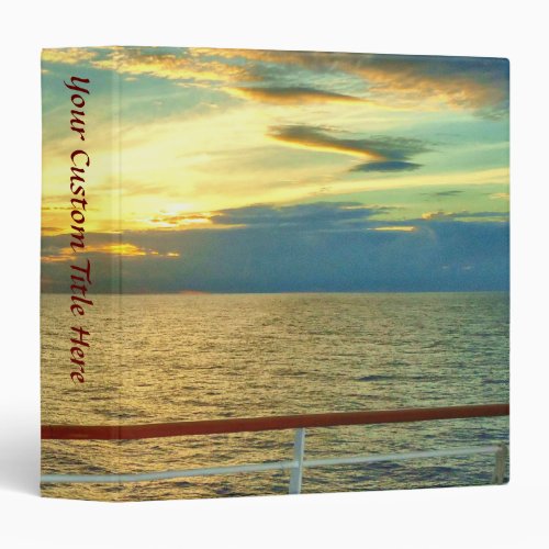 Marine Sunrise Custom Binder