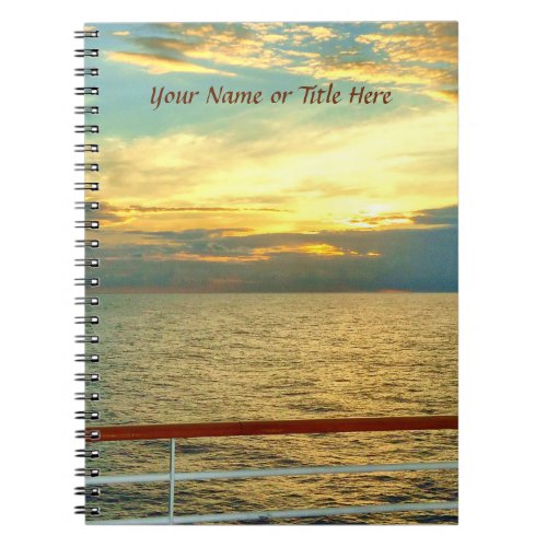 Marine Sunrise Personalized Notebook