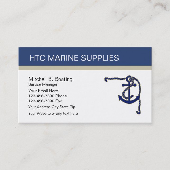 Marine Supply Business Cards (Front)