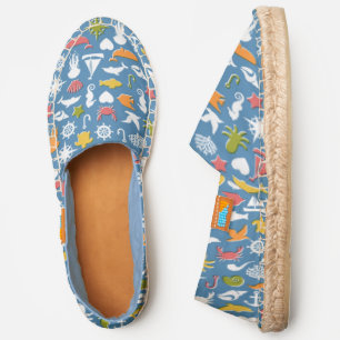 Marine Symbols Pattern Espadrilles