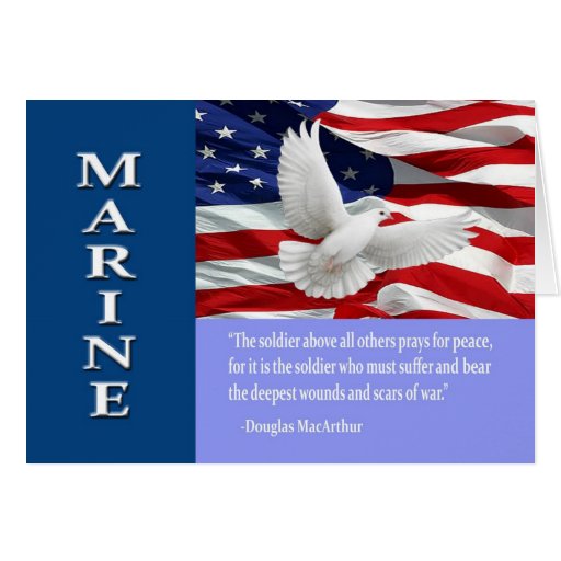 Marine Thank You MacArthur Quote Card | Zazzle