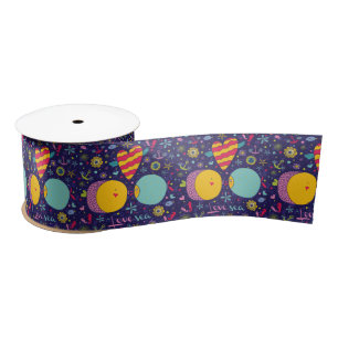 Marine Theme Anchor Fish Starfish Seahorse  Satin Ribbon