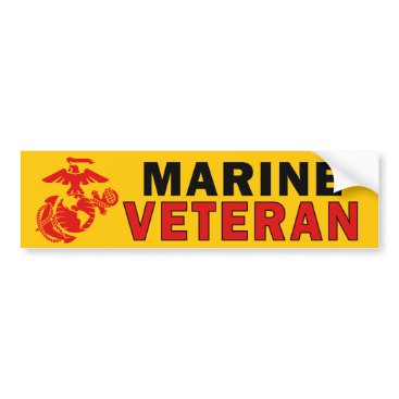 Marine Veteran Bumper Sticker Marine Veteran Bumper Sticker
