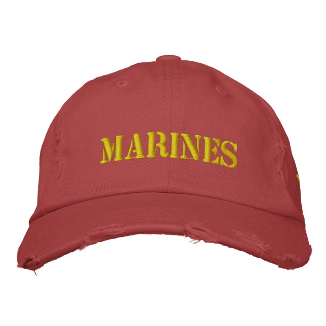 Marine veteran embroidered baseball cap (Front)