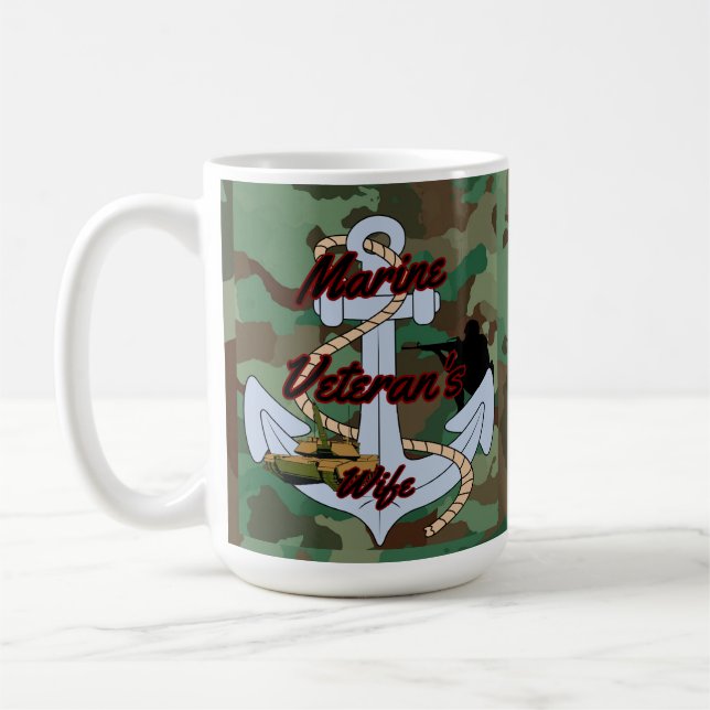 Marine Veteran's Wife Coffee Mug (Left)