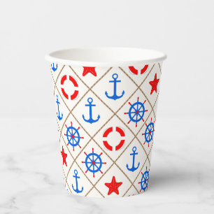 Marine walk . paper plate cups