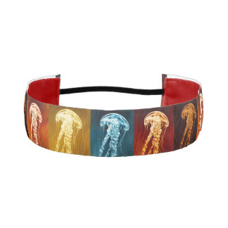 Marine watercolor vintage elegant jellyfish athletic headband