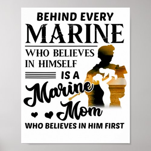 Marine Who Believes Himself Is A Marine Mom Vetera Poster