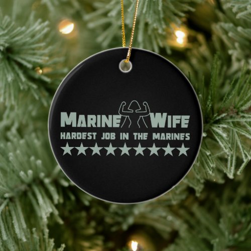 Marine Wife Strong Woman Female Military Ceramic Ornament