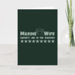 Marine Wife Strong Woman Female Military Note Card<br><div class="desc">Modern design for Marine wives.</div>