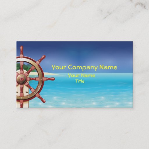 Customizable Marine Yachting Business Card Business Card