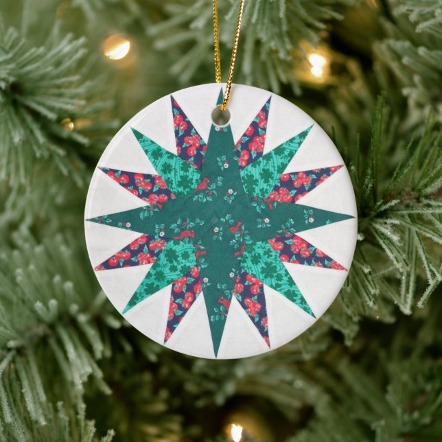 Mariner's Compass Quilt Ornament (Tree)