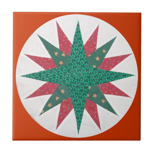 Mariner's Compass Quilt Tile (Front)