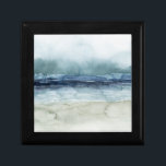 Mariner's Mist - Shoreline Gift Box<br><div class="desc">Mariner's Mist I by Grace Popp. Features a shoreline with inky blue hues and tones and a hazy sky.</div>
