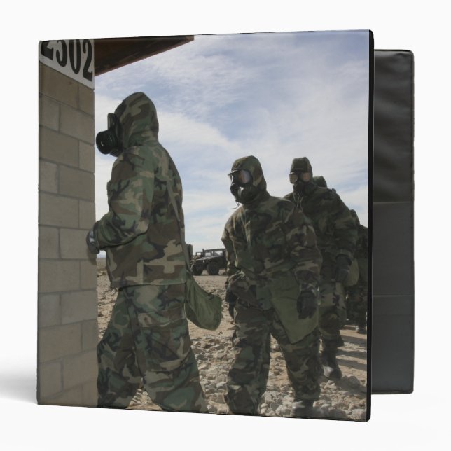 Marines and Sailors file into the gas chamber Binder (Front/Inside)