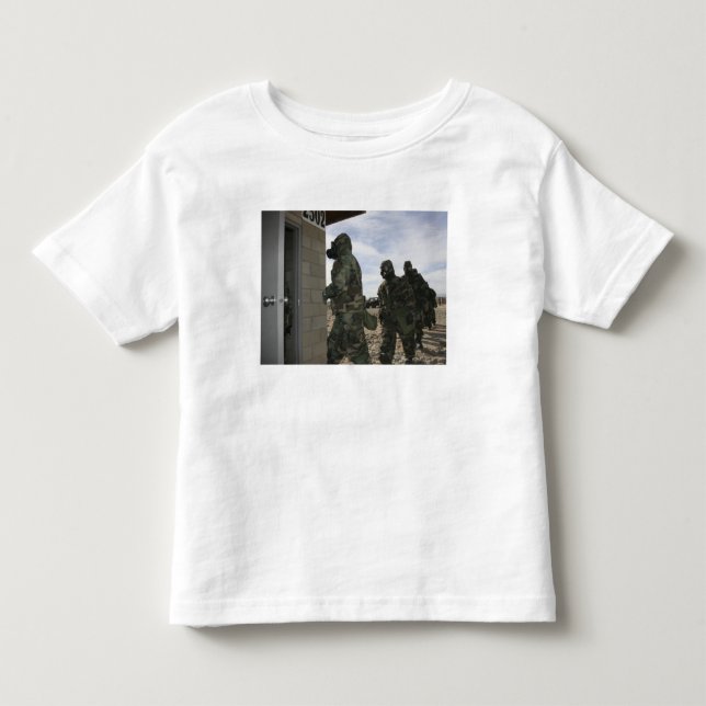 Marines and Sailors file into the gas chamber Toddler T-shirt (Front)