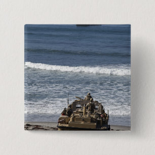 Marines anticipate the arrival pinback button