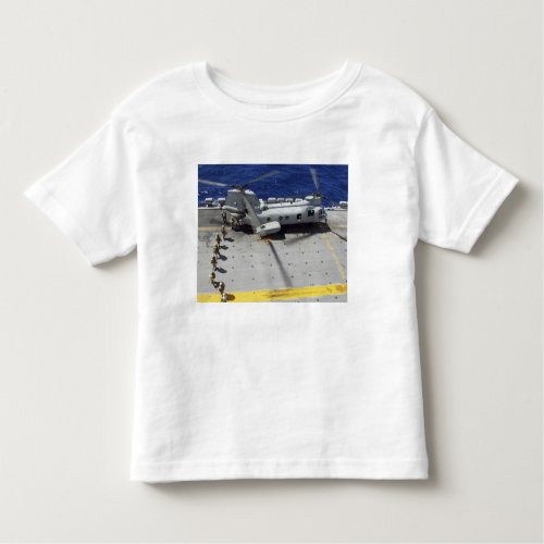 Marines board a CH_46E Sea Knight helicopter Toddler T_shirt