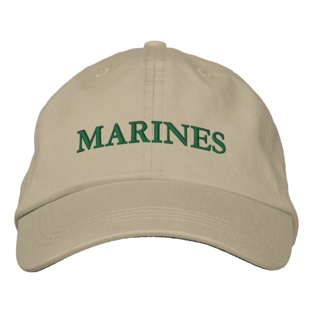 MARINES EMBROIDERED BASEBALL HAT (Front)