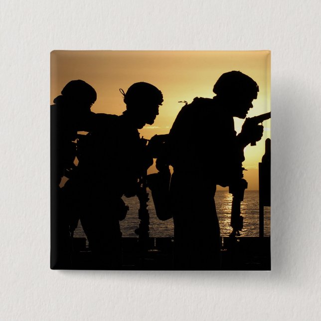 Marines fire 9mm handguns button (Front)