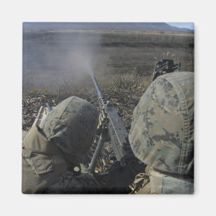 Marines fire an M2 50 caliber machine gun Magnet