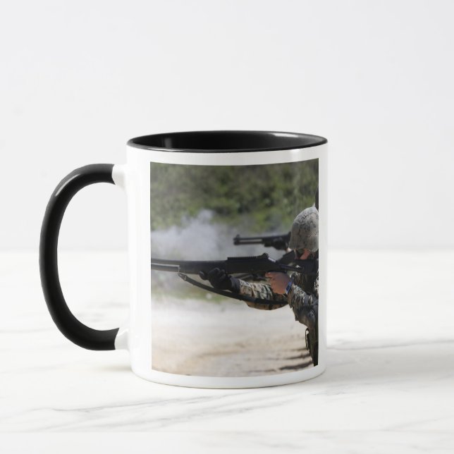 Marines firing shotguns mug (Left)