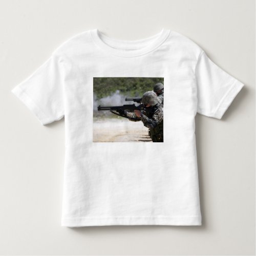 Marines firing shotguns toddler t_shirt