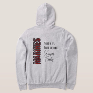 MARINES Forged in Fire Zip Hoodie