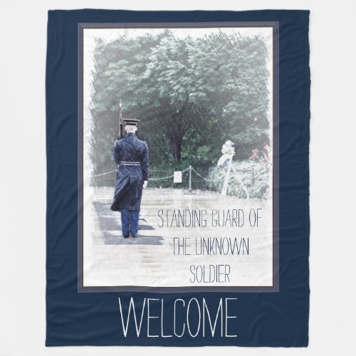 Marines _ Guarding of the Unknown Soldier  Fleece Blanket