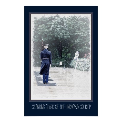 Marines _ Guarding of the Unknown Soldier  Poster