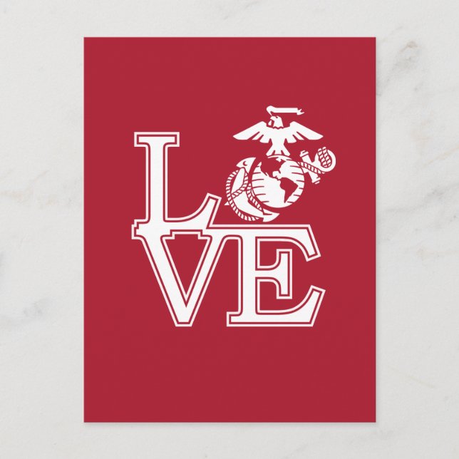 Marines Love Design Holiday Postcard (Front)