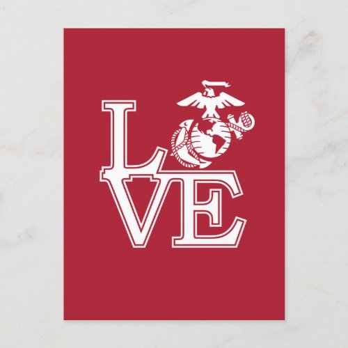 Marines Love Holiday Postcard