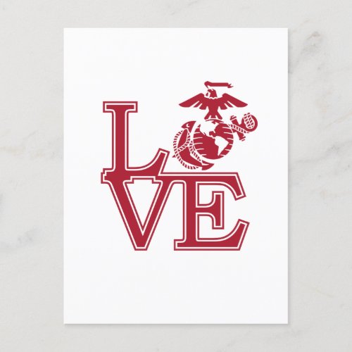 Marines Love Holiday Postcard