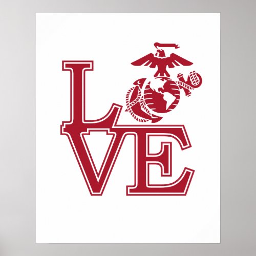 Marines Love Poster