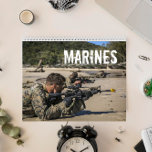Marines Military Photo Calendar<br><div class="desc">This patriotic calendar honors the United States Armed Forces. Featuring action shots of Marines.</div>