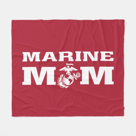 Marines Mom Fleece Blanket