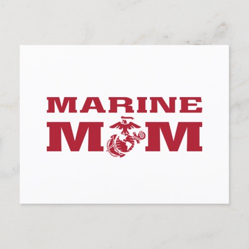 Marines Mom Holiday Postcard