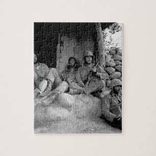Marines of the 1st Marine Division relax_War Image Jigsaw Puzzle