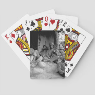 Marines of the 1st Marine Division relax_War Image Poker Cards