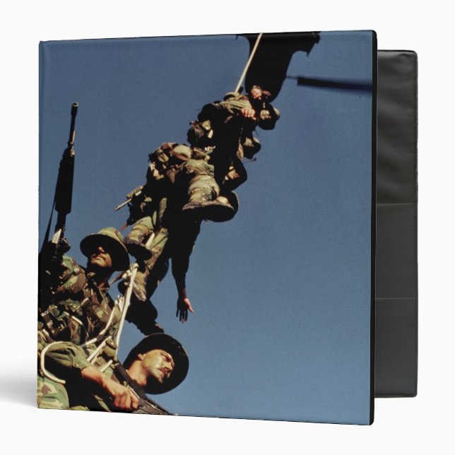 Marines on a SPIE RIG. a rope device that will Binder (Front/Inside)